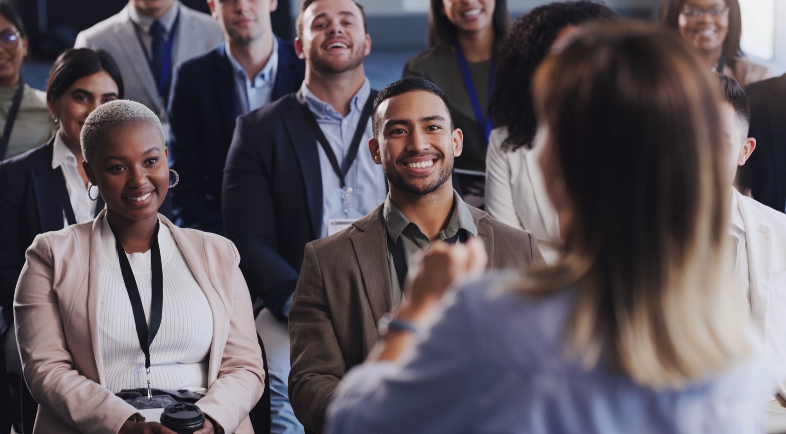 Conference audience in a seminar hall